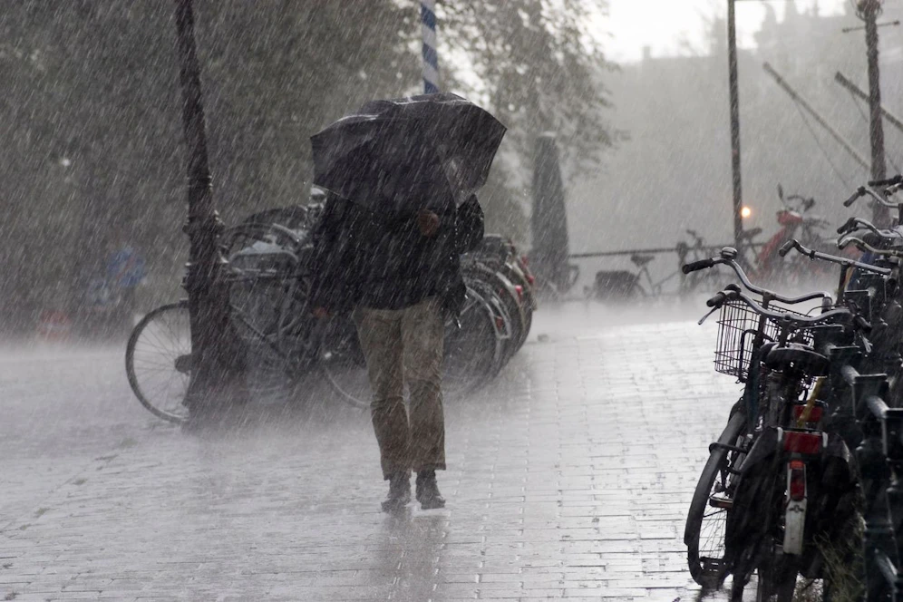 Symbolfoto eines Regengusses.