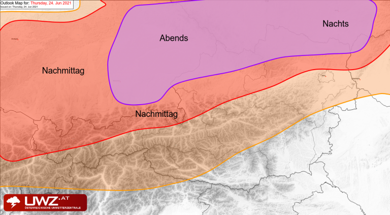 UWZ: Unwetter-Warnungen für Donnerstag, 24. Juni 2021