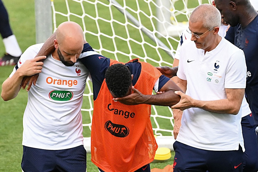 Thomas Lemar hat sich im Frankreich-Training verletzt.