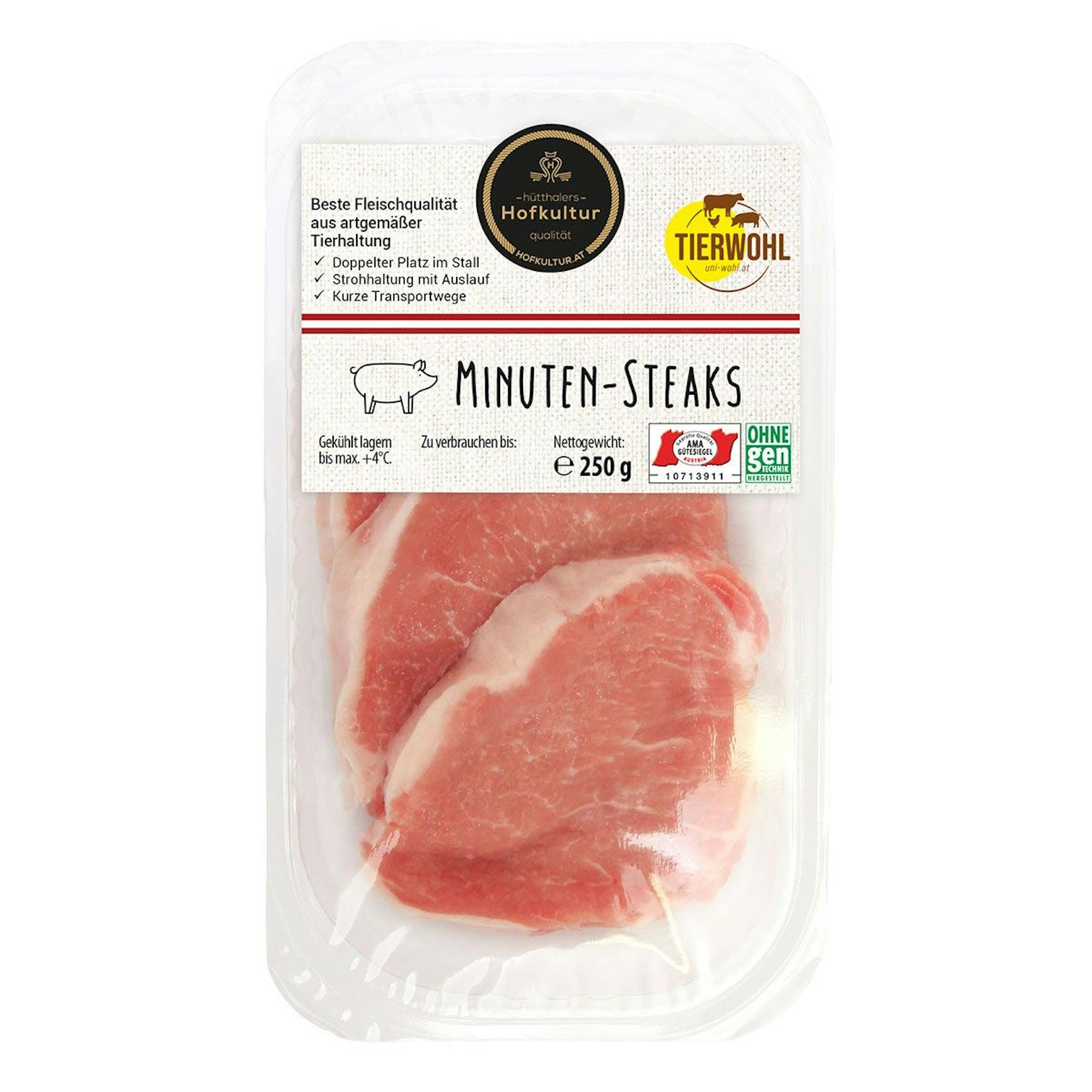 Unimarkt_Hütthaler Karree Steaks vom Schwein