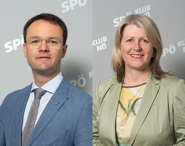 Landtagsabgeordneter René Pfister und Landtagsabgeordnete Karin Scheele (beide SP) hoffen auf Anstellung für pflegende Angehörige.