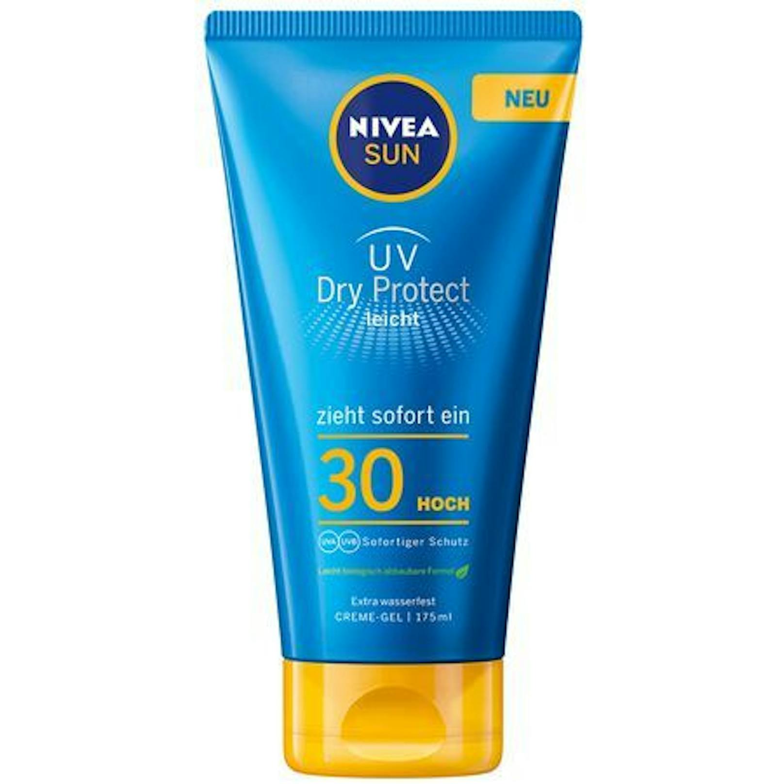 Nivea Sun UV Dry Protect Sport Creme-Gel. 175ml um 14,99 Eruo.