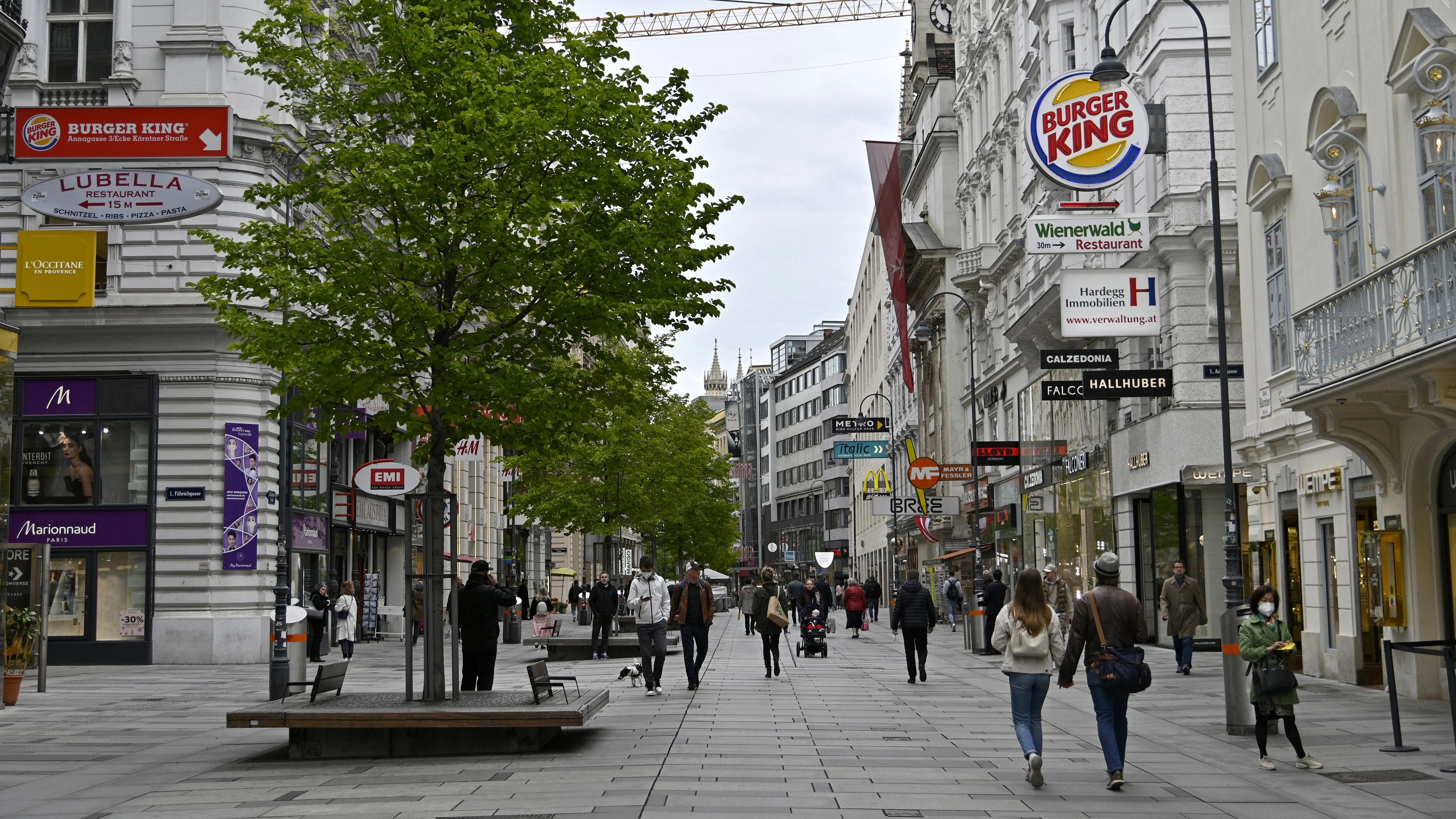 In der Wiener Innenstadt gibt es derzeit kaum noch Ansteckungen.