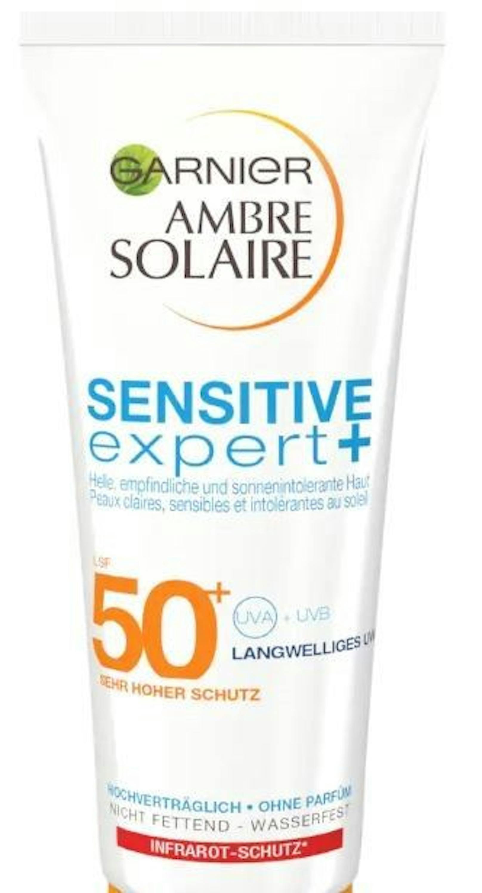 Garnier Ambre Solaire Sensitiv Expert+. 200ml um 9,99 Euro.