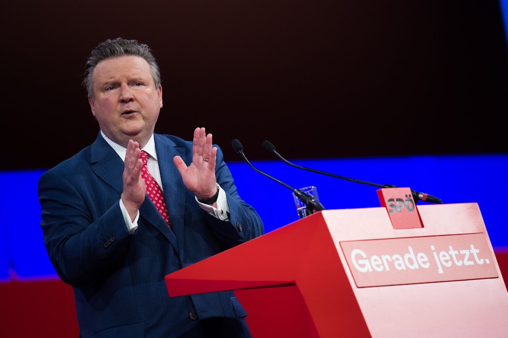 Wiens Bürgermeister Michael Ludwig am Samstag, 26. Juni 2021, beim SPÖ-Bundesparteitag.