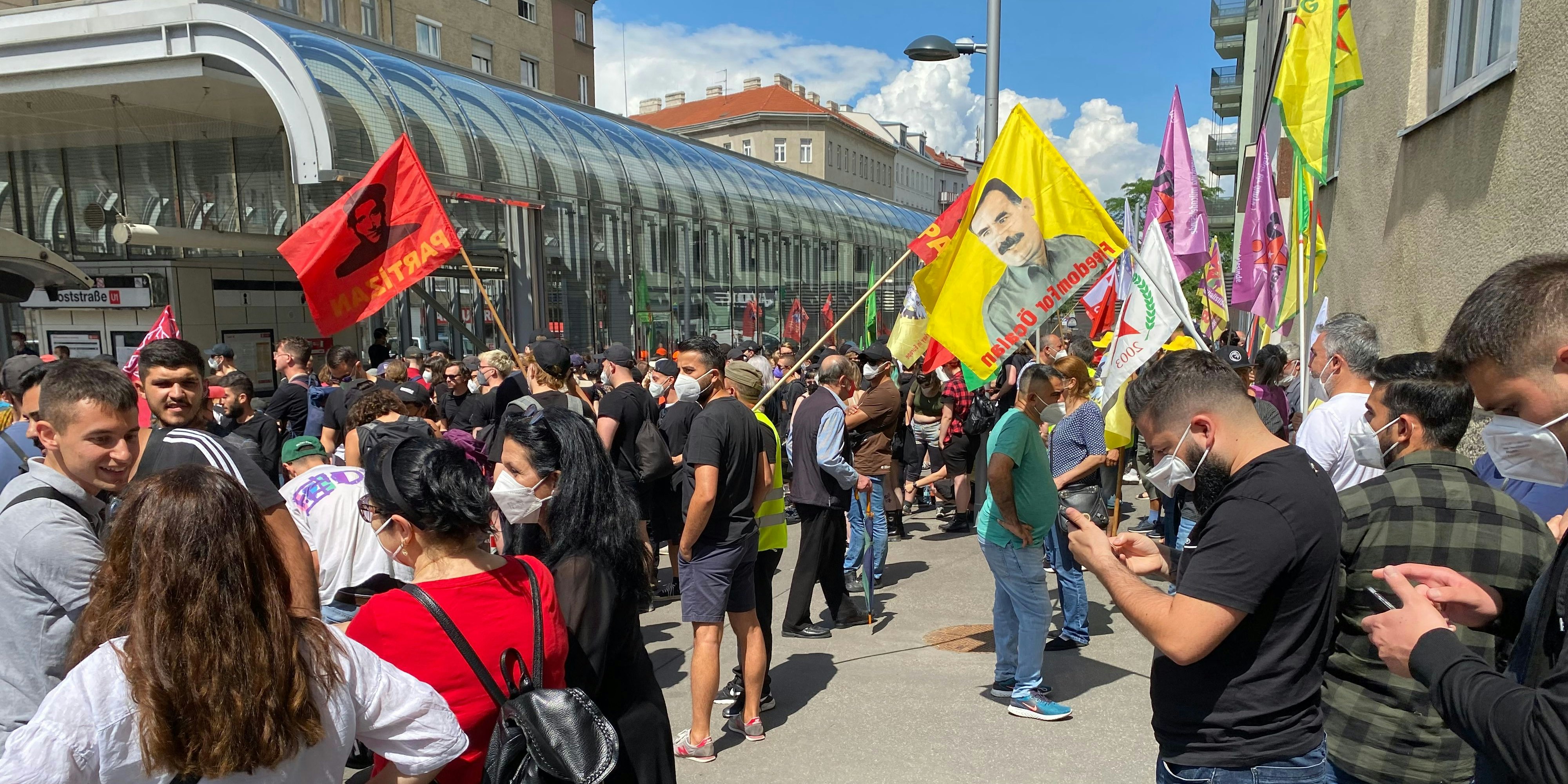 Treffpunkt der Demonstration in Favoriten am 26. Juni 2021