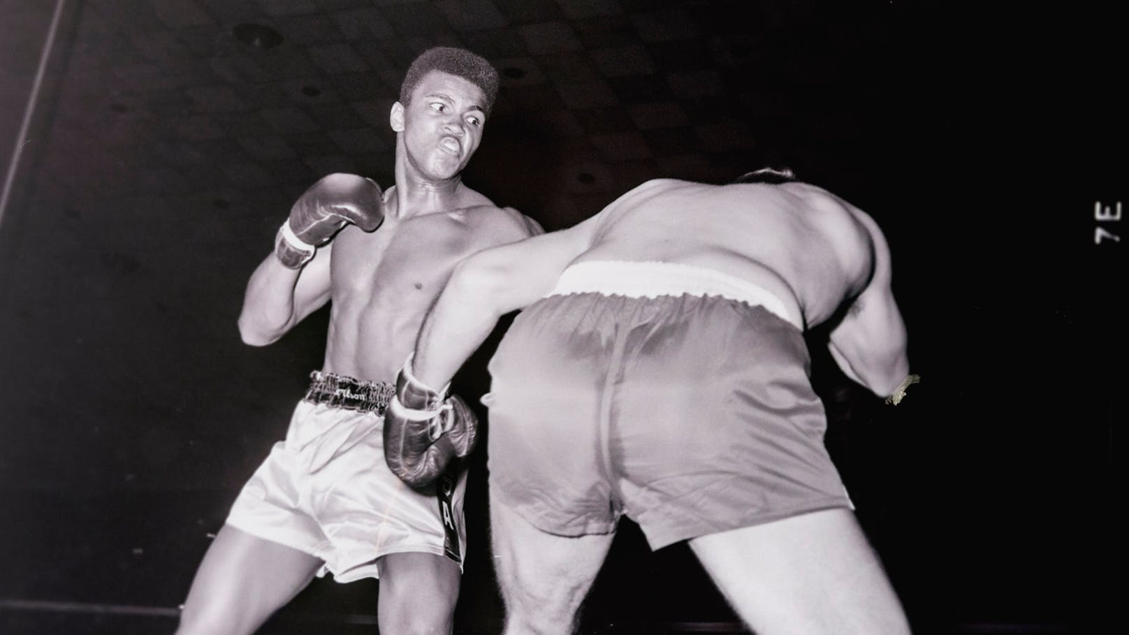 Mohammad Ali 1960 bei seinem Fight gegen Tunney Hunsaker in Louisville.