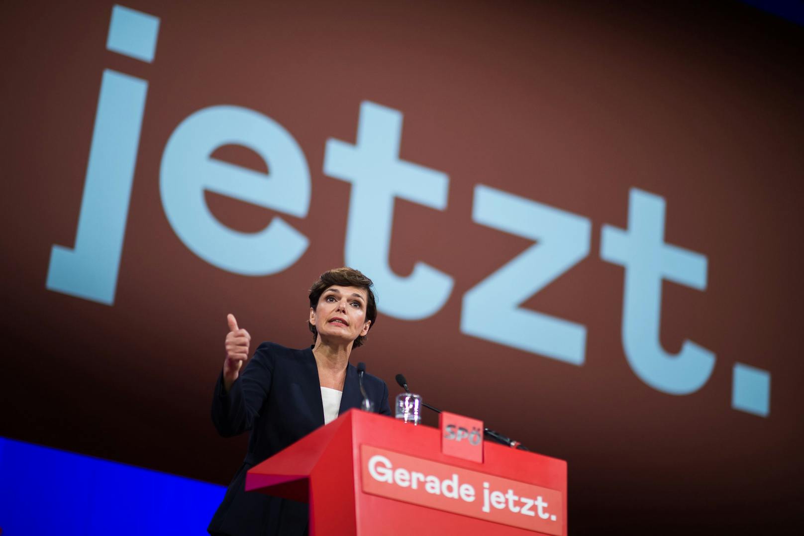 Parteivorsitzende Pamela Rendi-Wagner (SPÖ) am Samstag, 26. Juni 2021, beim SPÖ-Bundesparteitag.