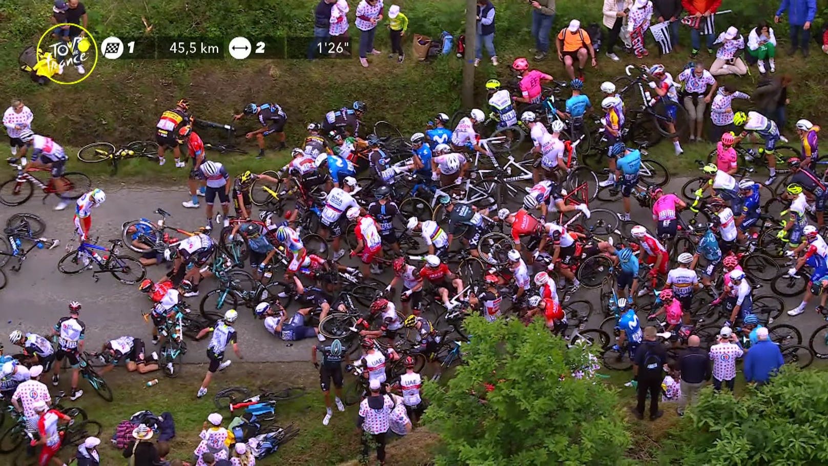 Massensturz bei der Tour de France