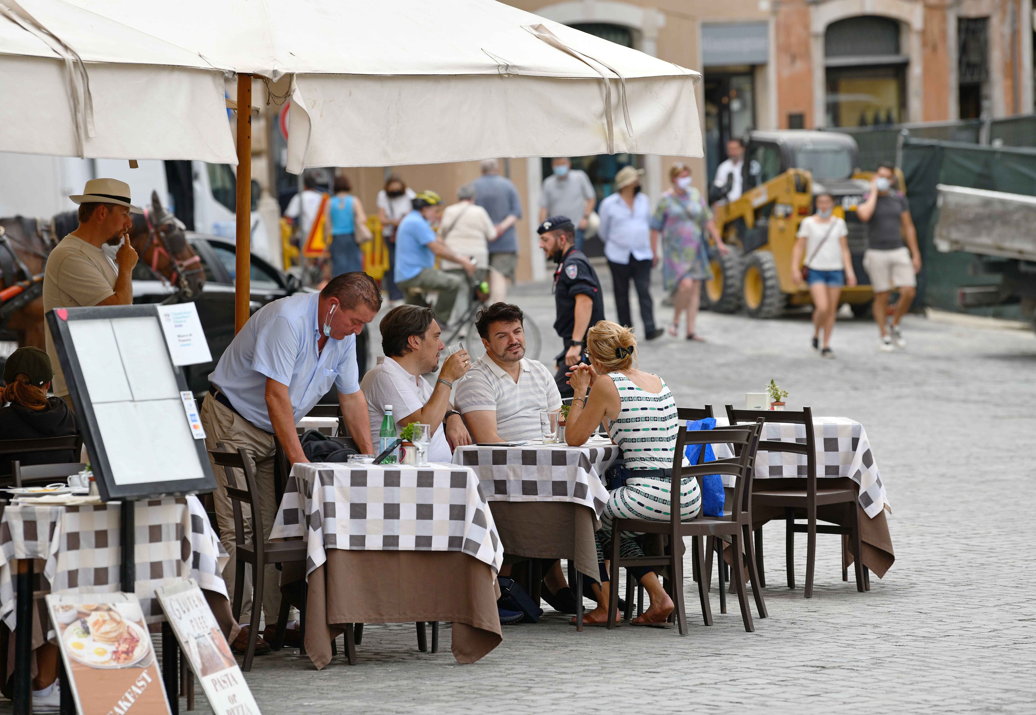Ein Restaurant in Rom.