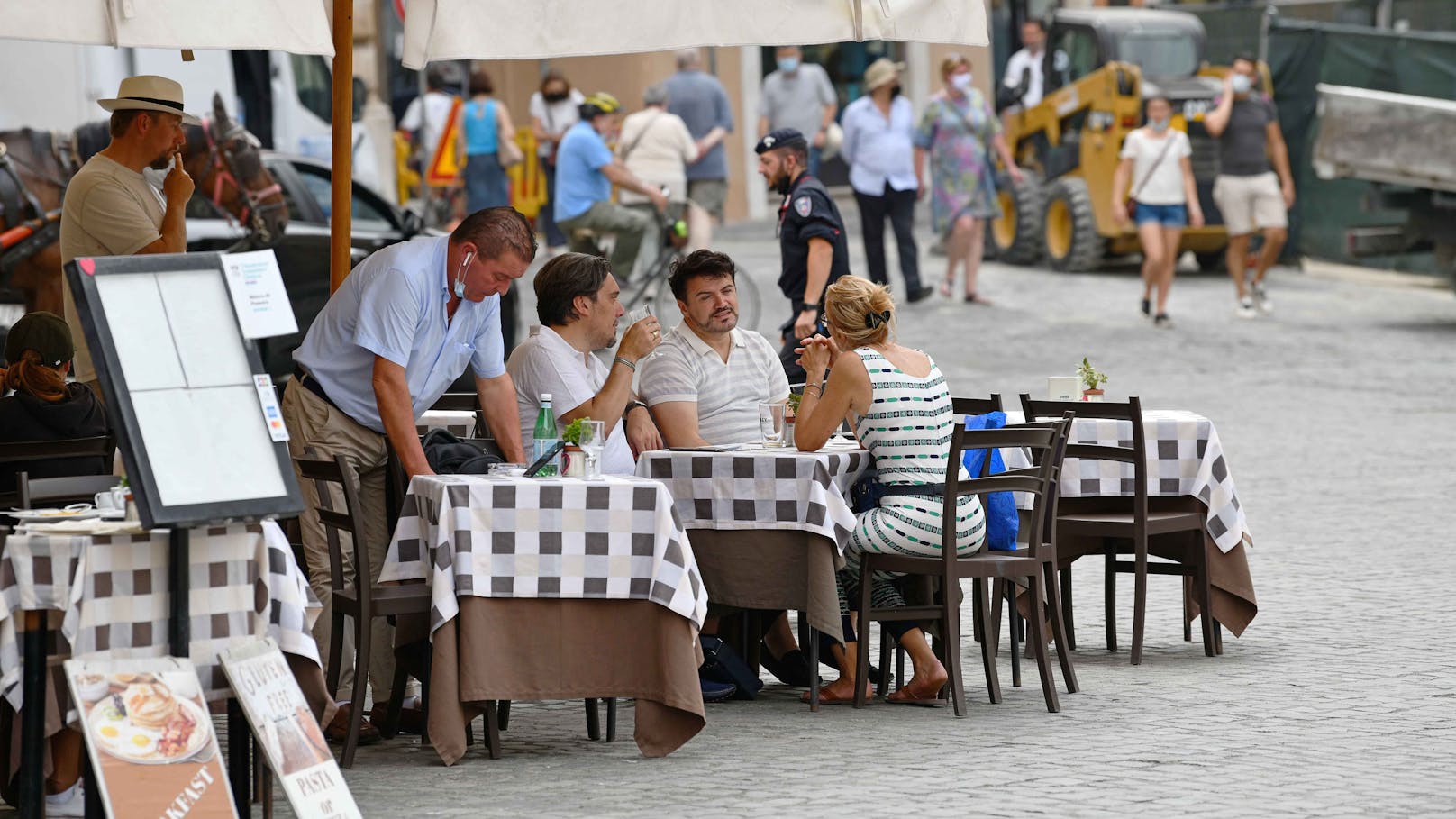 Ein Restaurant in Rom.