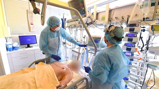 Blick in die Intensivstation eines Spitals.