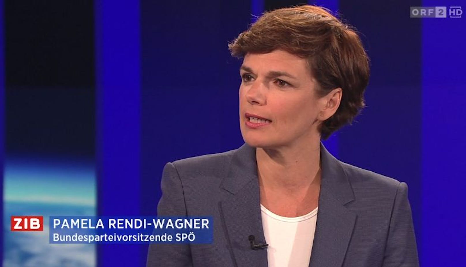 SPÖ-Chefin Pamela Rendi-Wagner in der ZIB2