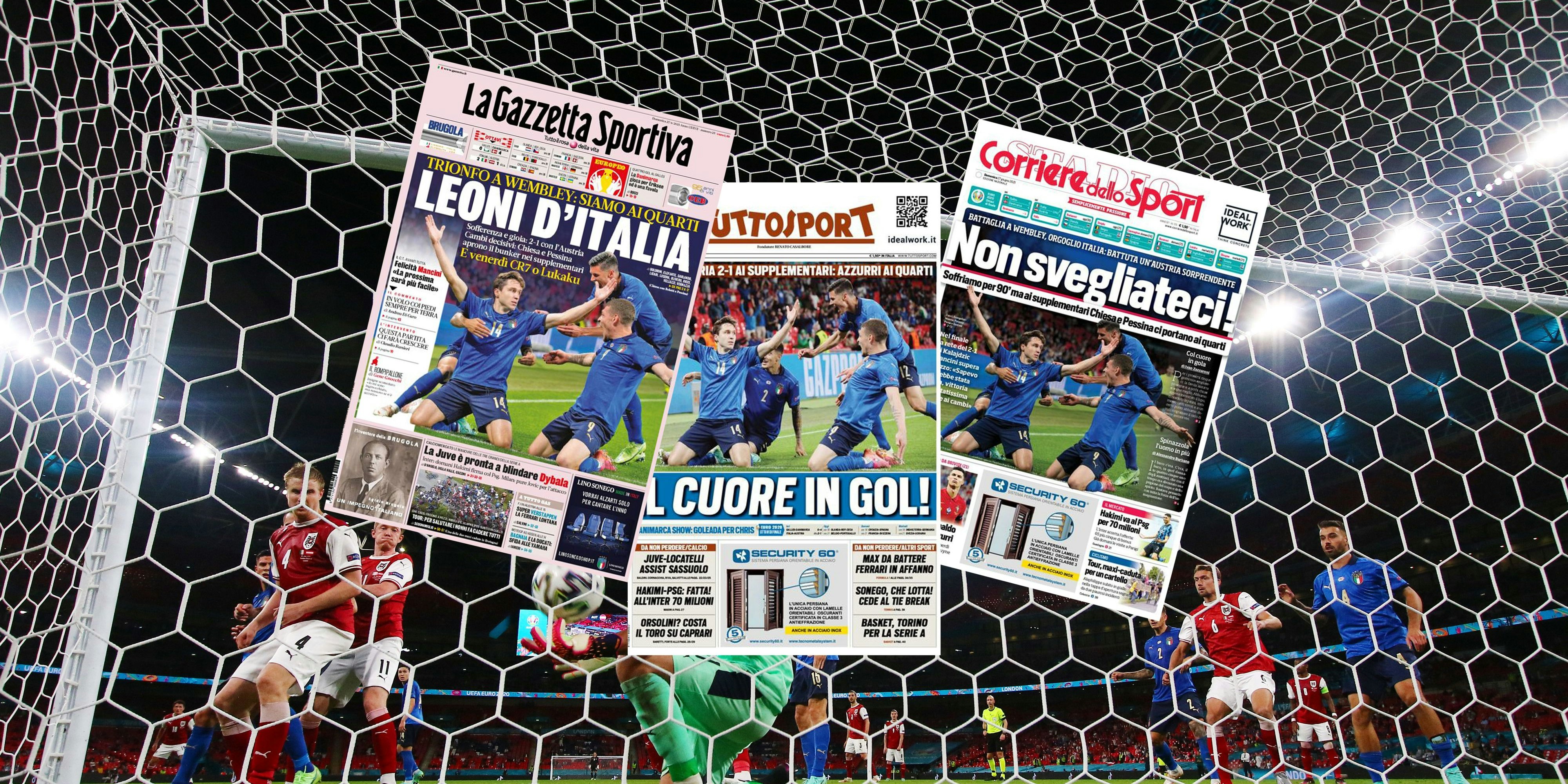 Die italienische Presse war sich bei der Foto-Auswahl einig.