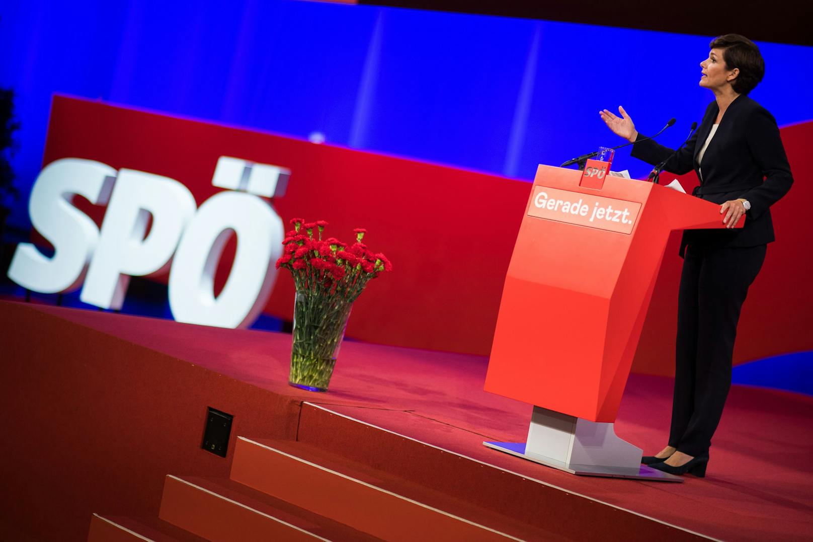 Pamela Rendi-Wagner beim SPÖ-Bundesparteitag in der Messe Wien.