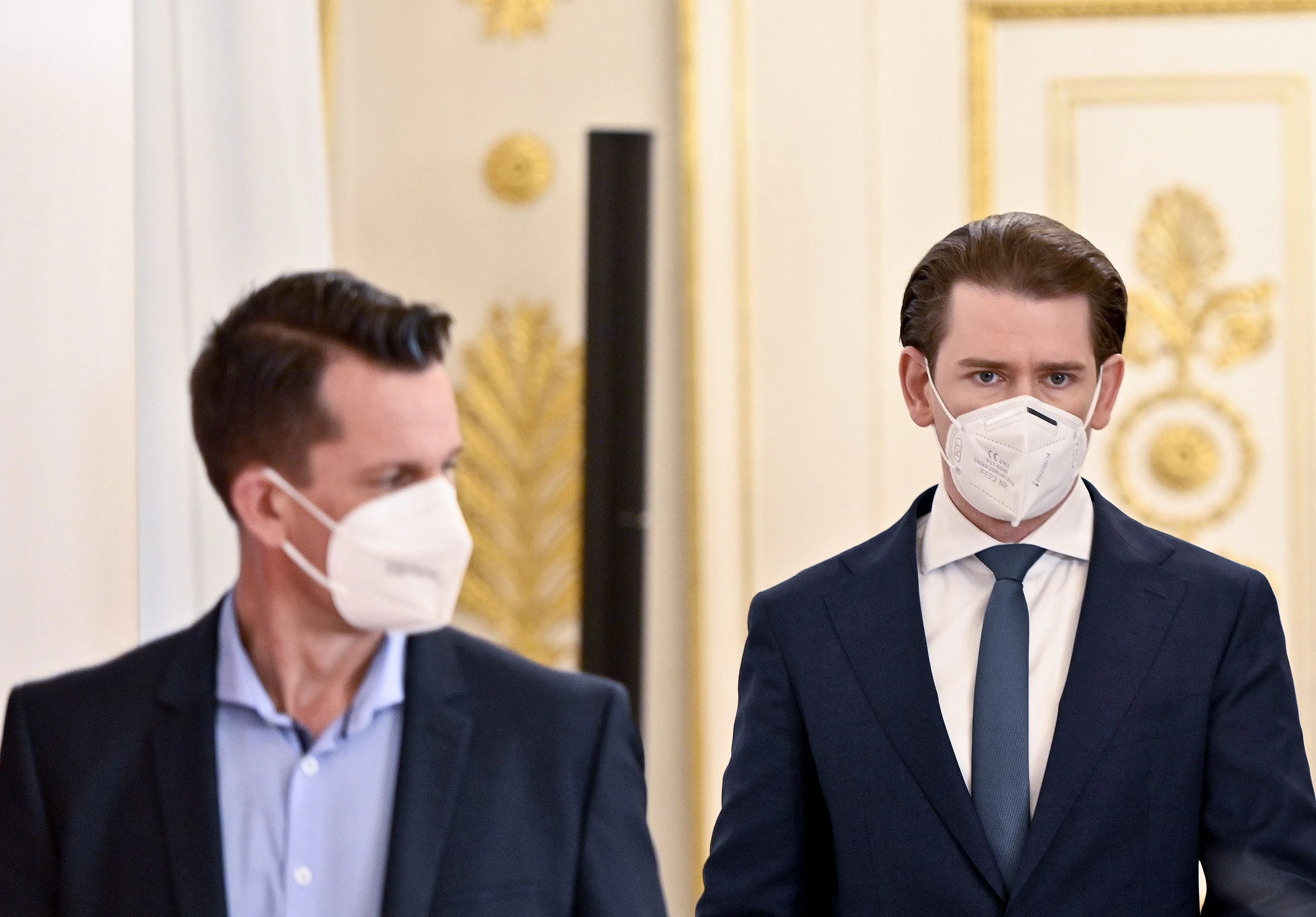 Bundeskanzler Sebastian Kurz (ÖVP) und Gesundheitsminister Wolfgang Mückstein (Grüne).