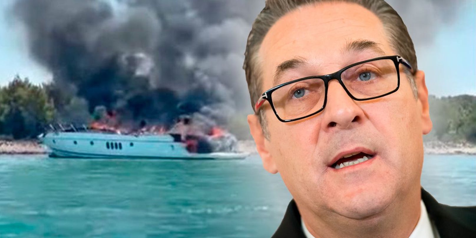 Heinz-Christian Strache soll sich an Bord der brennenden Yacht befunden haben.