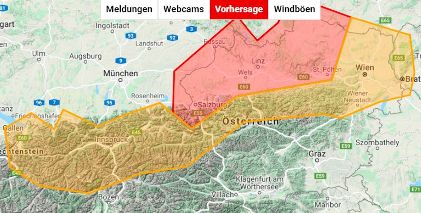 Schon von den jüngsten Unwettern schwer getroffen, ziehen am Mittwoch erneut heftige Gewitter samt Hagel über Ober- und Niederösterreich.