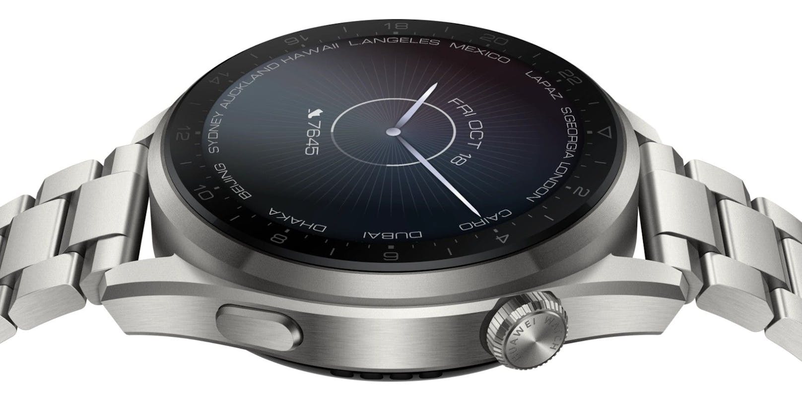 Huawei Watch 3 Pro zeichnet sich durch das überaus widerstandsfähige Saphirglas aus.