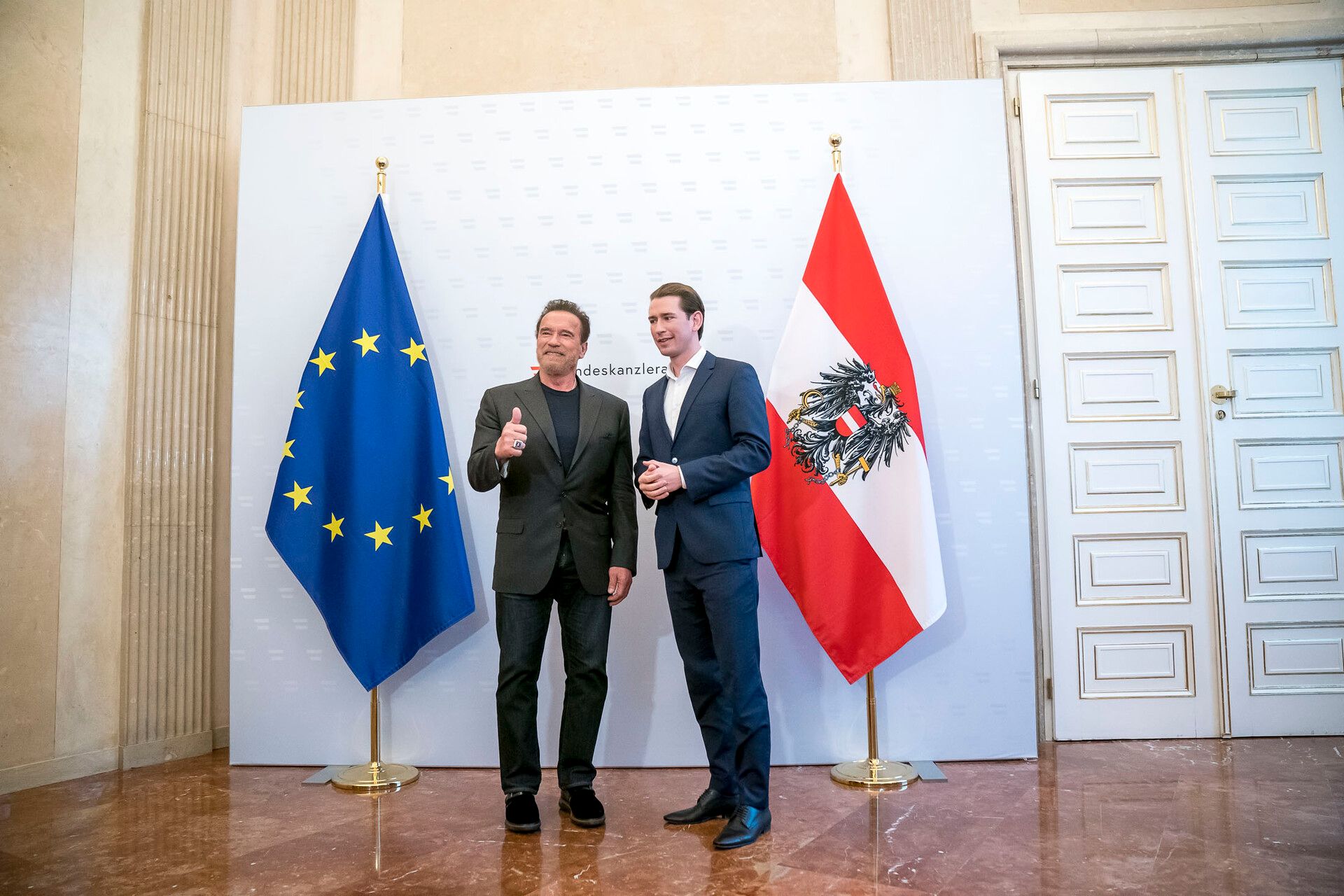 Arnold Schwarzenegger und Sebastian Kurz