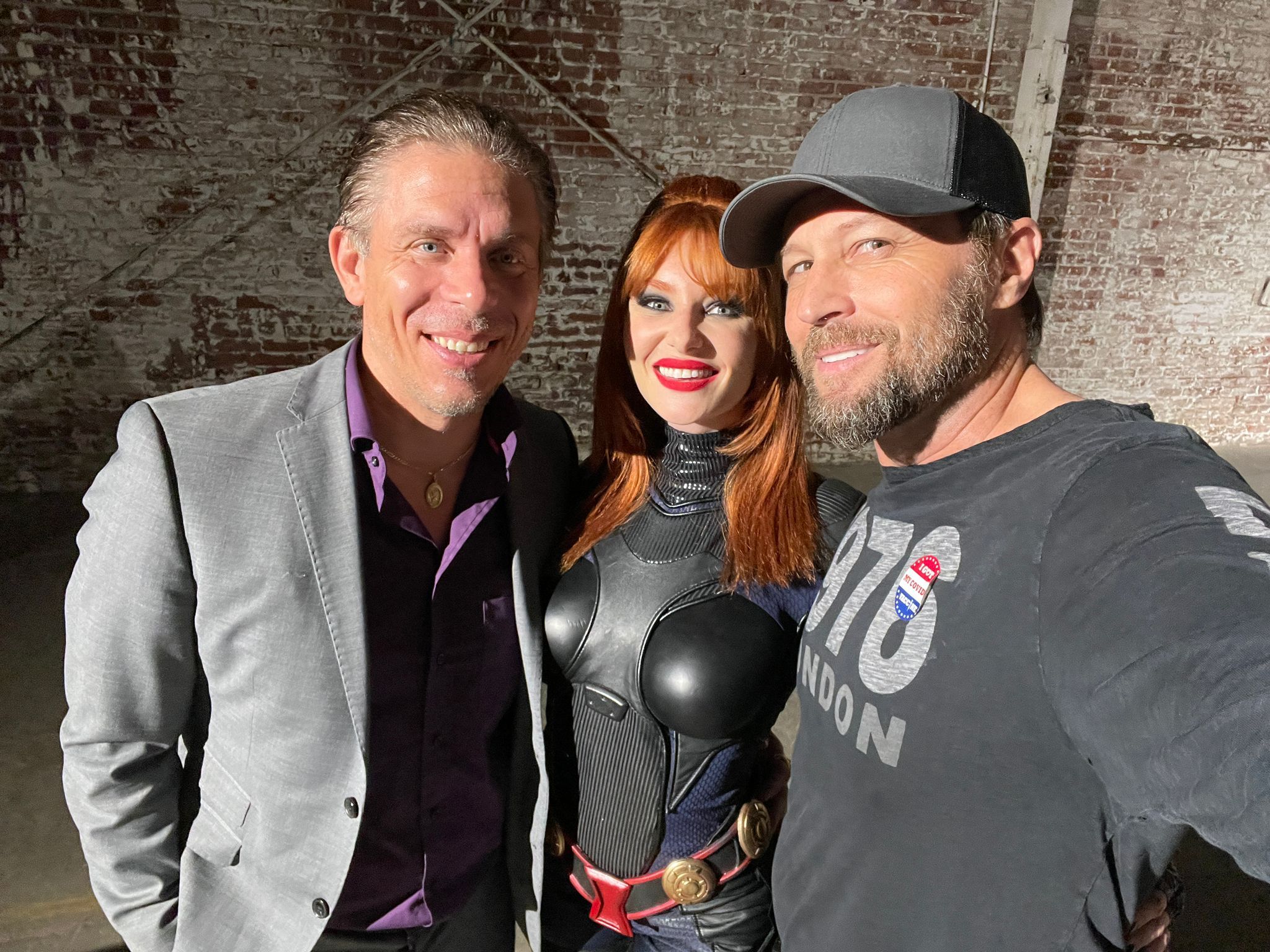 Austro-Pornostar Mick Blue, "Black Widow"-Darstellerin Lacy Lennon und Regisseur Axel Braun.