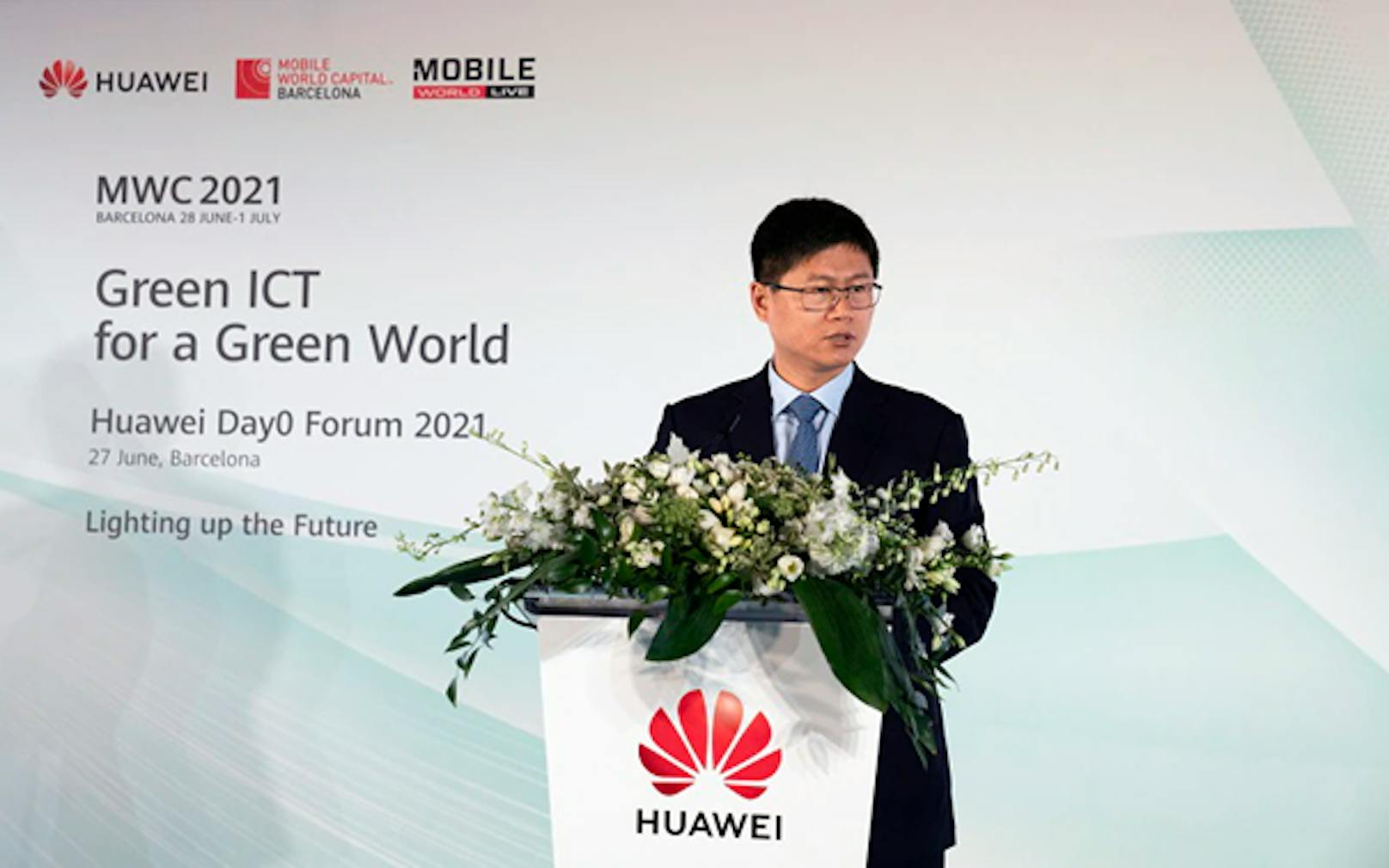 David Li, Präsident von Huawei Western Europe auf dem MWC Barcelona 2021.