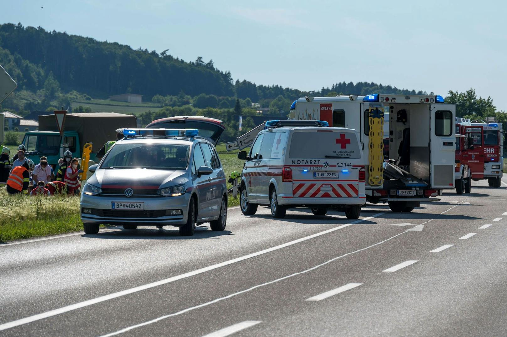 Am Donnerstag ereignete sich ein schwerer Verkehrsunfall in Baumgartenberg (OÖ).