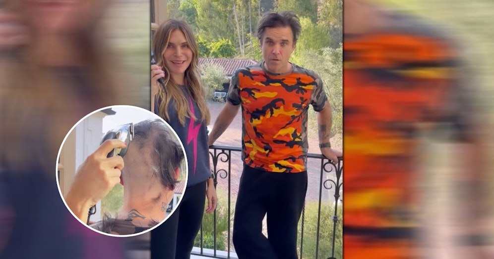 Robbie Williams trägt nun eine Sommerfrisur.