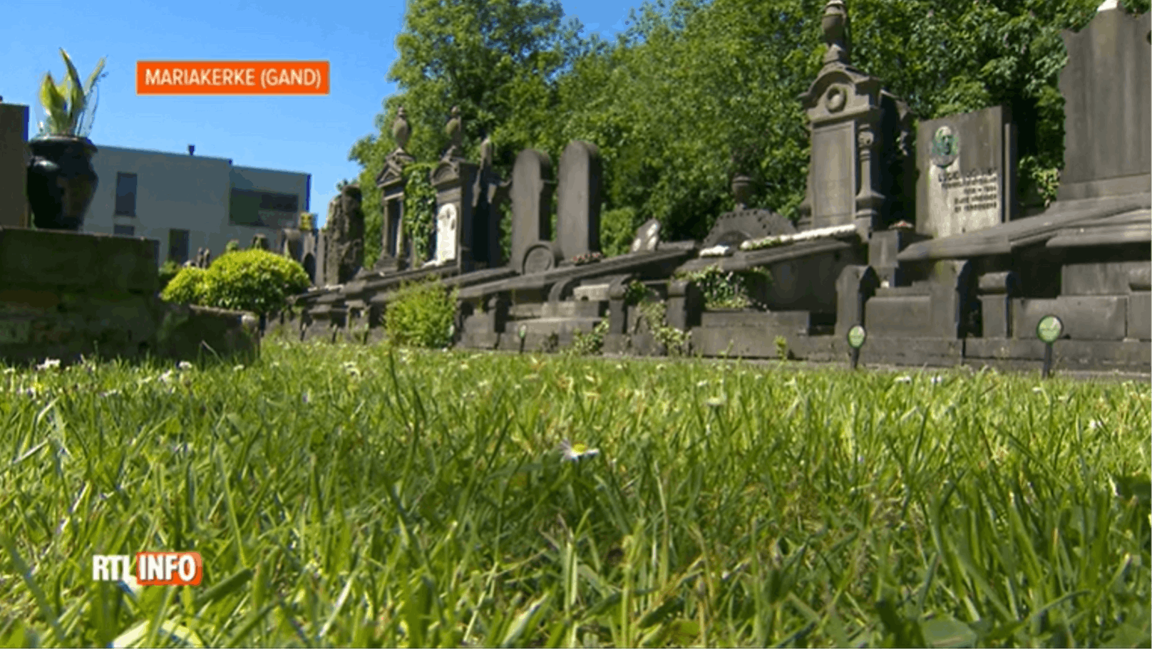 Auf diesem Friedhof in Gent traf sich Julie (14) mit einem Kollegen in der Nacht des 15. Mai 2021.