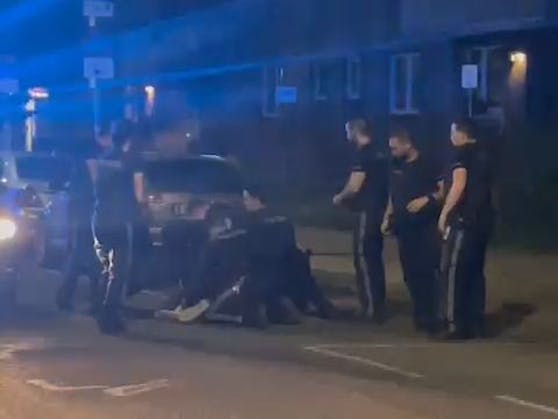 Die Beamten nahmen den rabiaten Slowaken fest.