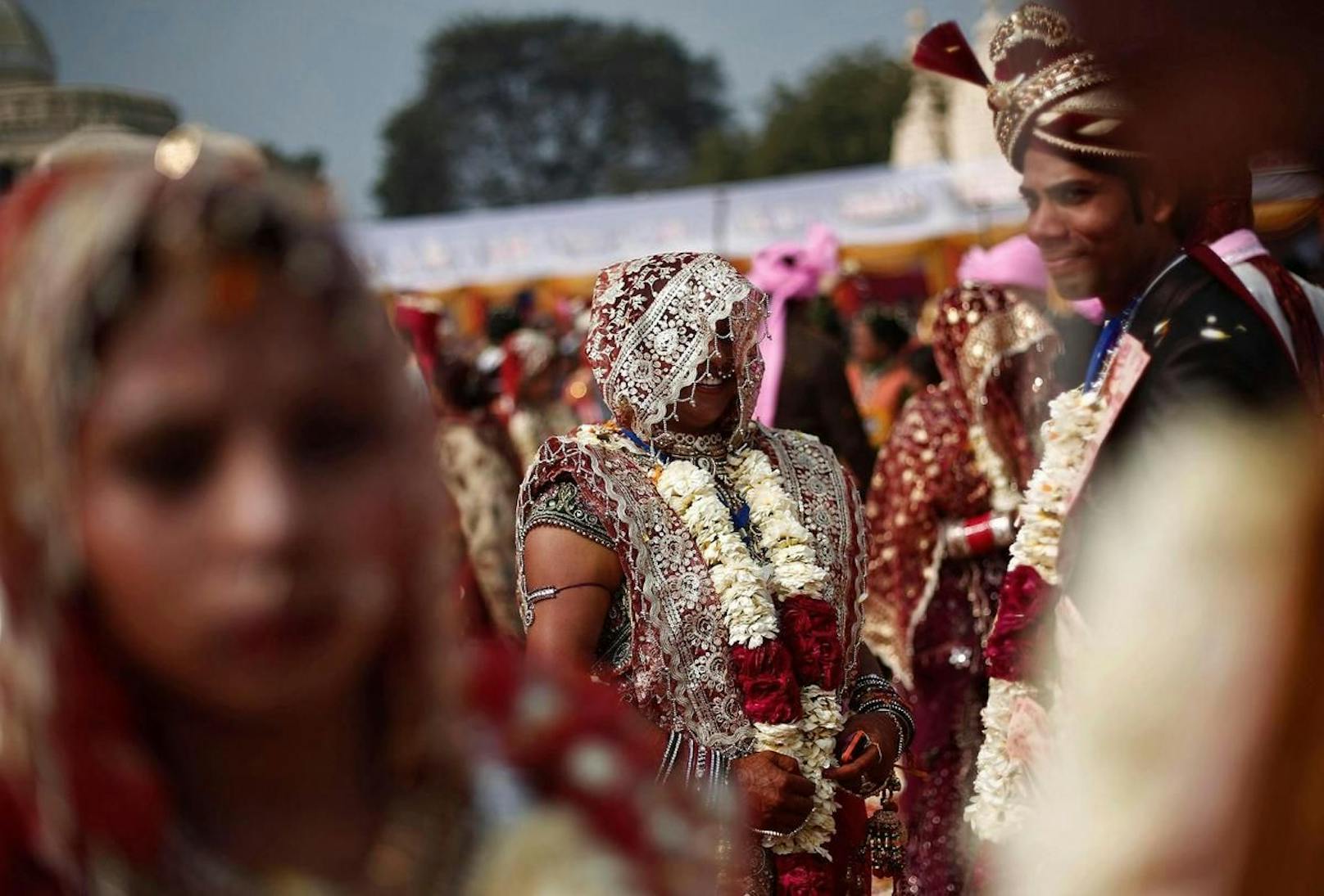 Hochzeiten sind in Indien meist eine große Angelegenheit mit vielen Gästen.