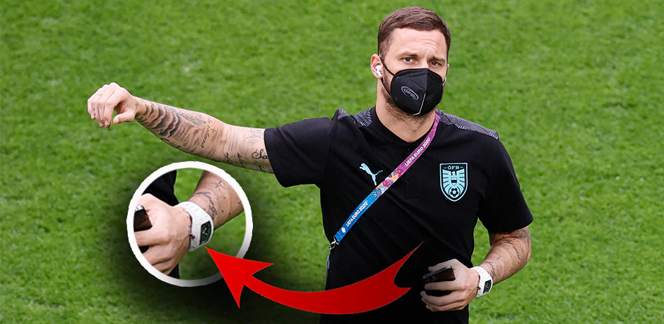 Marko Arnautovic trägt eine Luxusuhr von Richard Mille. 