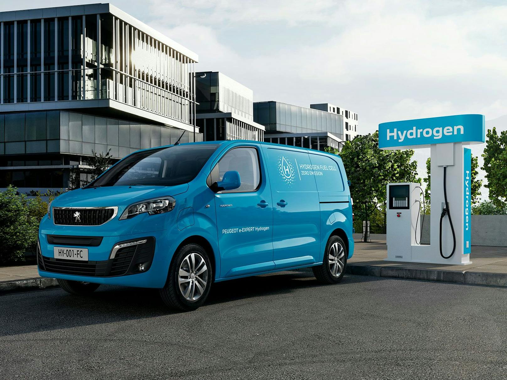 Optisch unterscheidet sich der Peugeot e-Expert Hydrogen kaum von den anderen Versionen