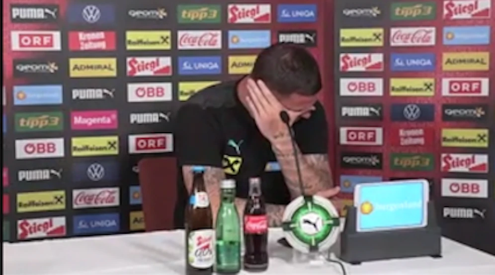 Marko Arnautovic mit emotionaler Reaktion.