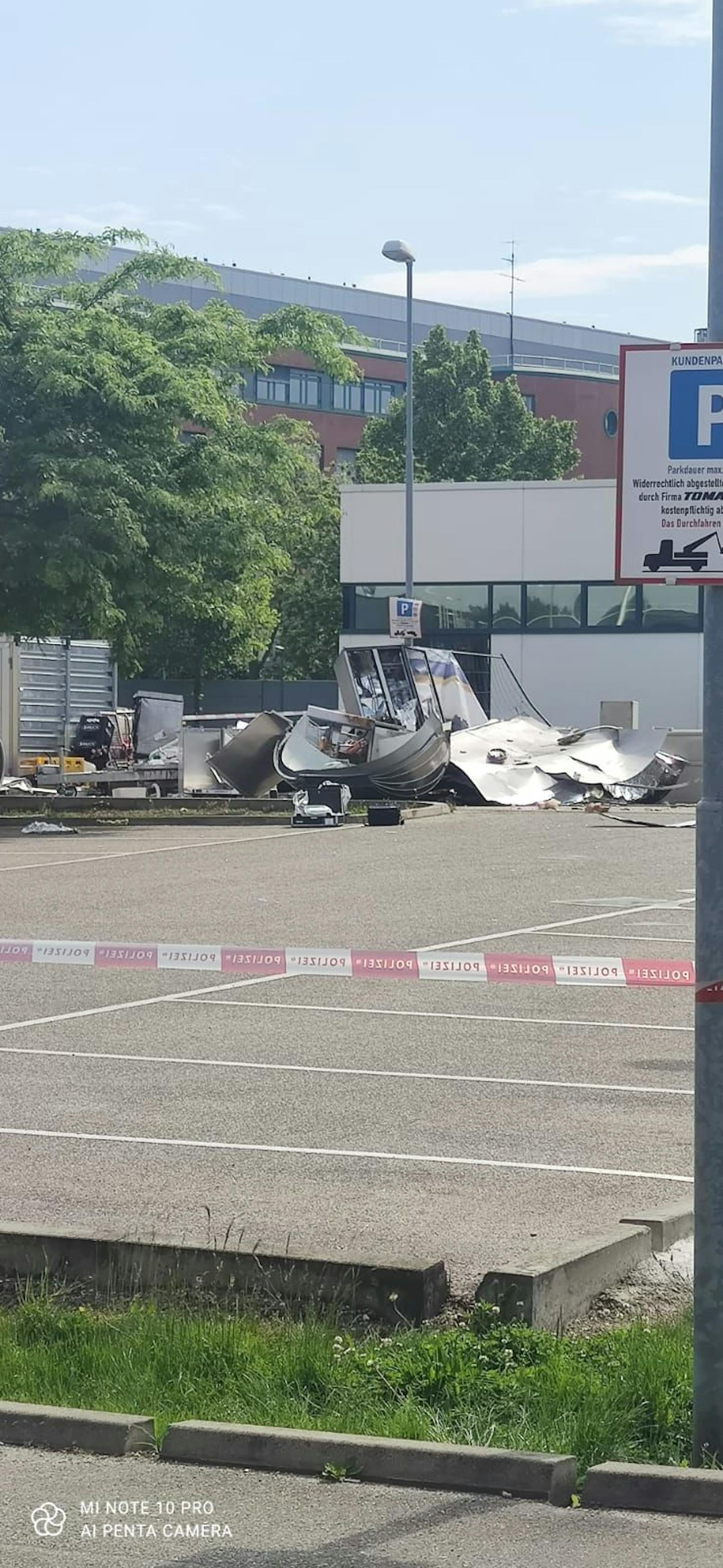 Der Truck explodierte in Wien-Floridsdorf. 