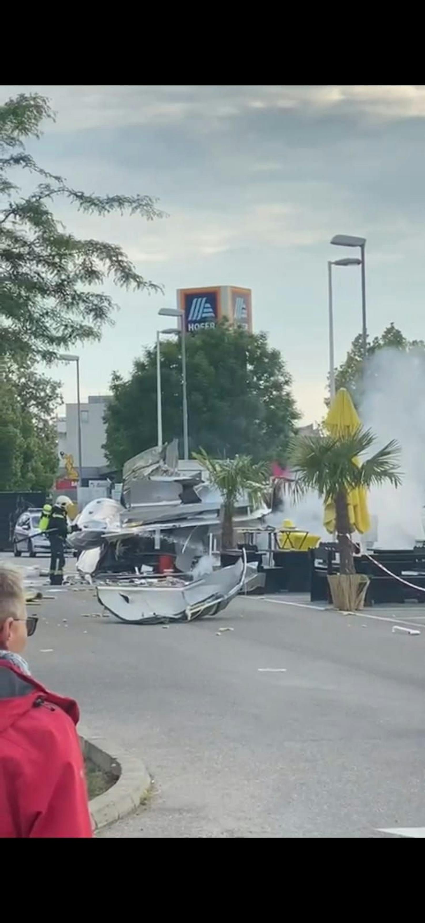 Der Truck explodierte in Wien-Floridsdorf. 