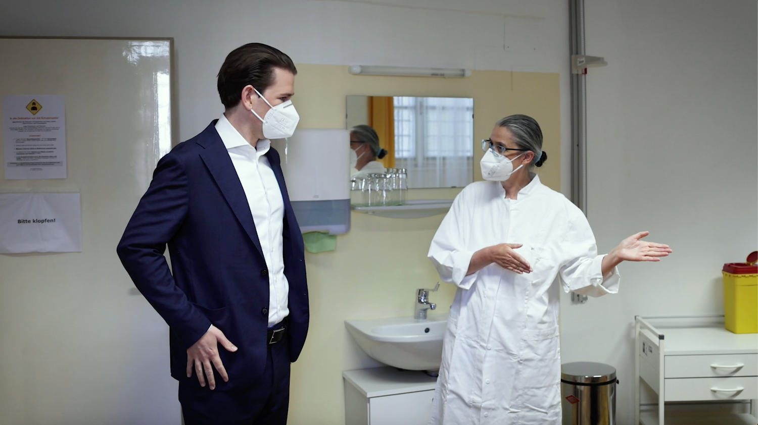 Sebastian Kurz bei der Impfung