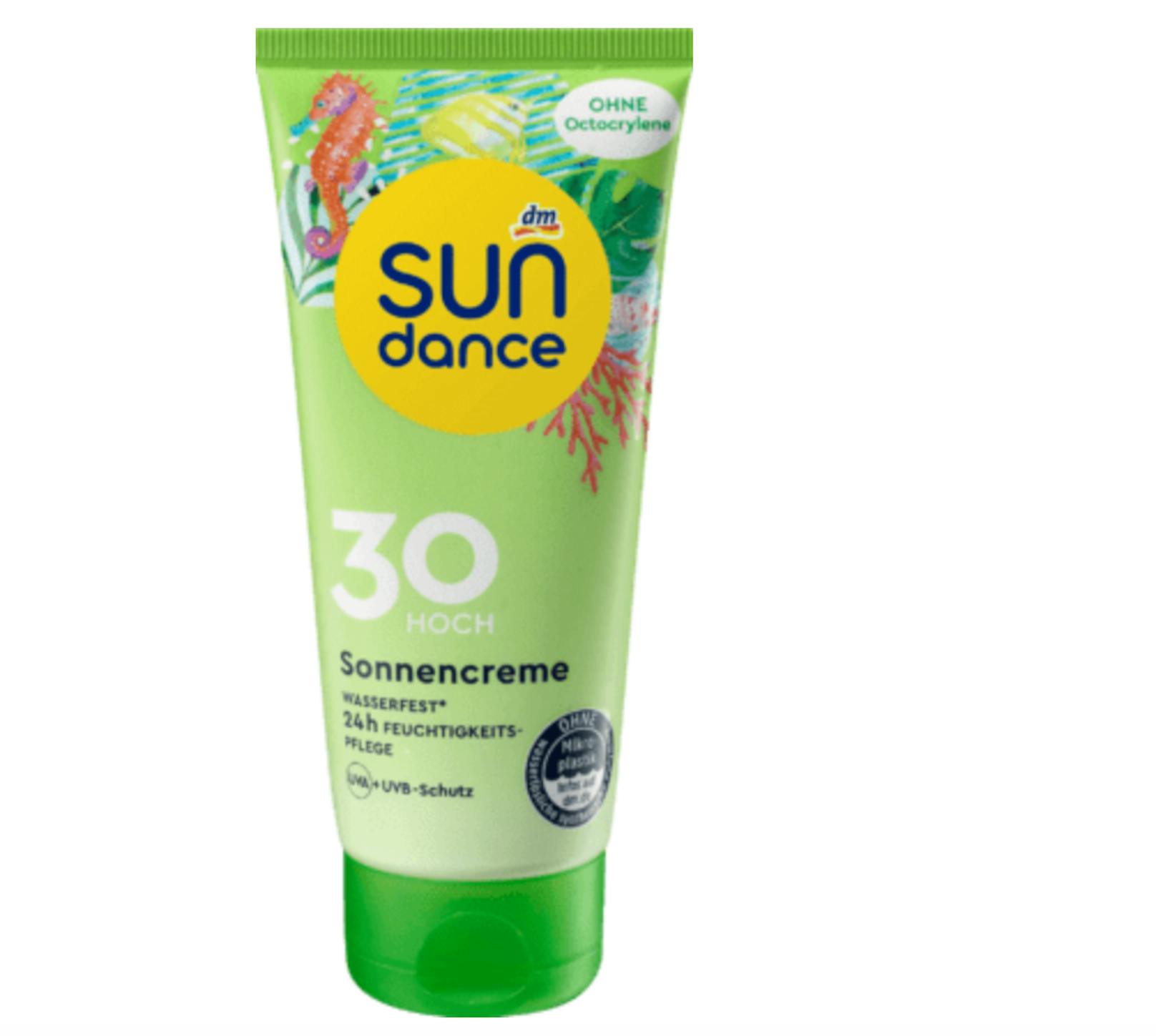 "Sun Dance Green Sonnenmilch LSF 30" von DM