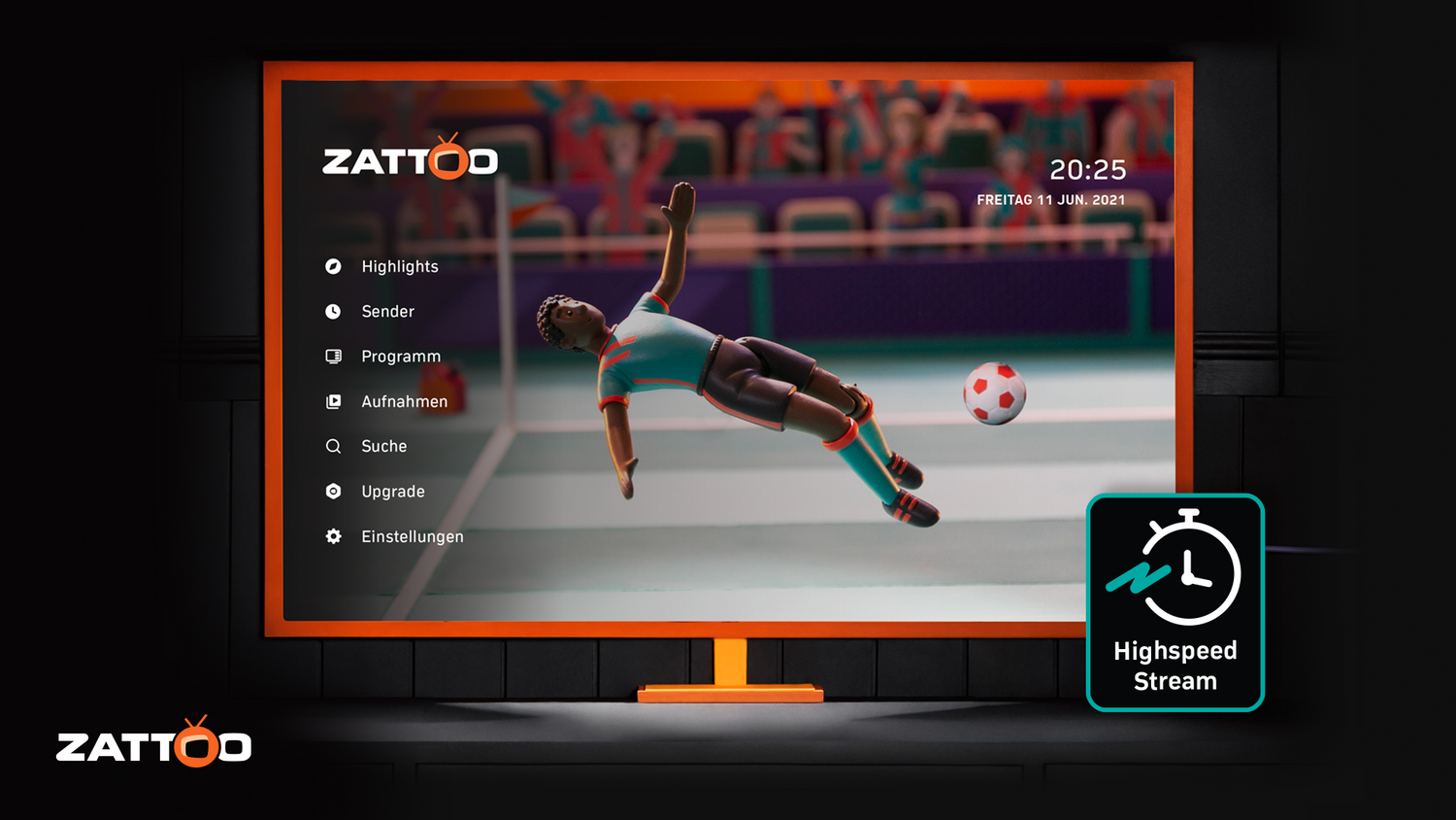 EM-Tore in Hochgeschwindigkeit: Zattoo reduziert zeitliche Verzögerung deutlich.