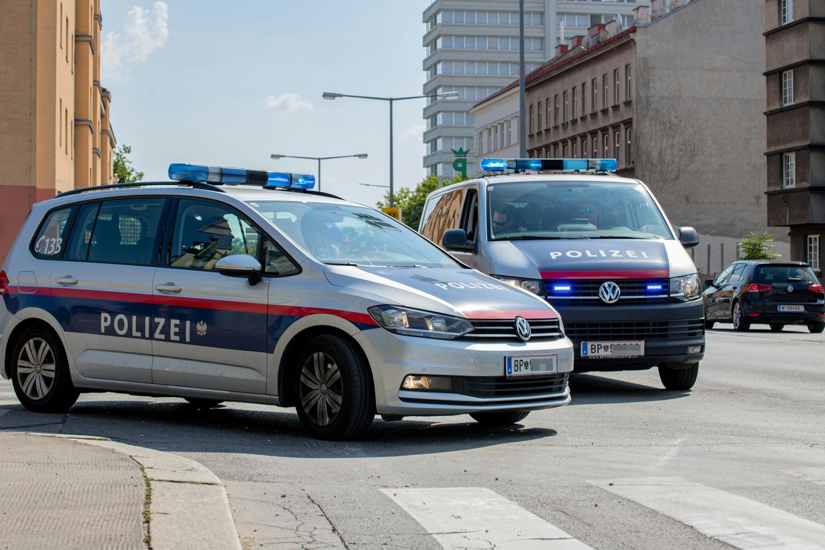 Ein Polizeieinsatz in Wien. Symbolbild.