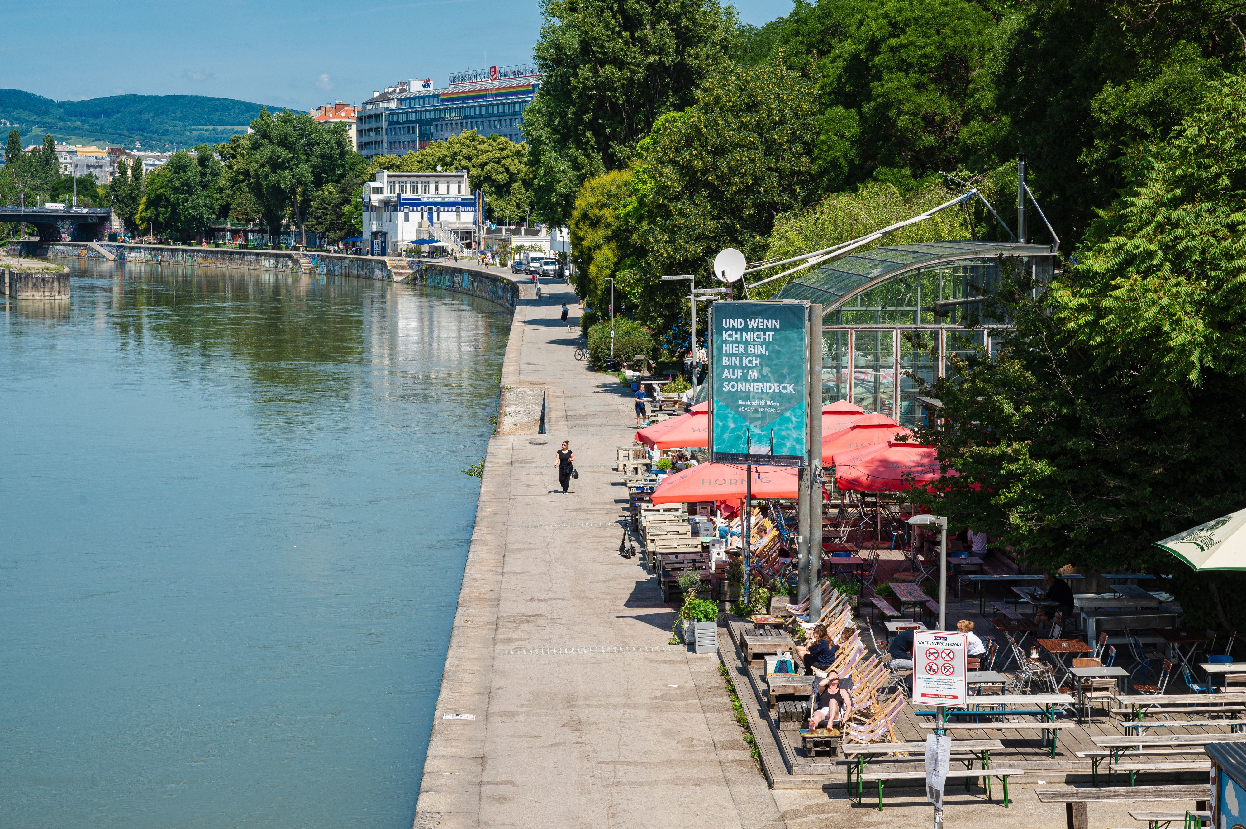 Promenade auf Höhe der Salztorbrücke in Wien (Archivfoto)