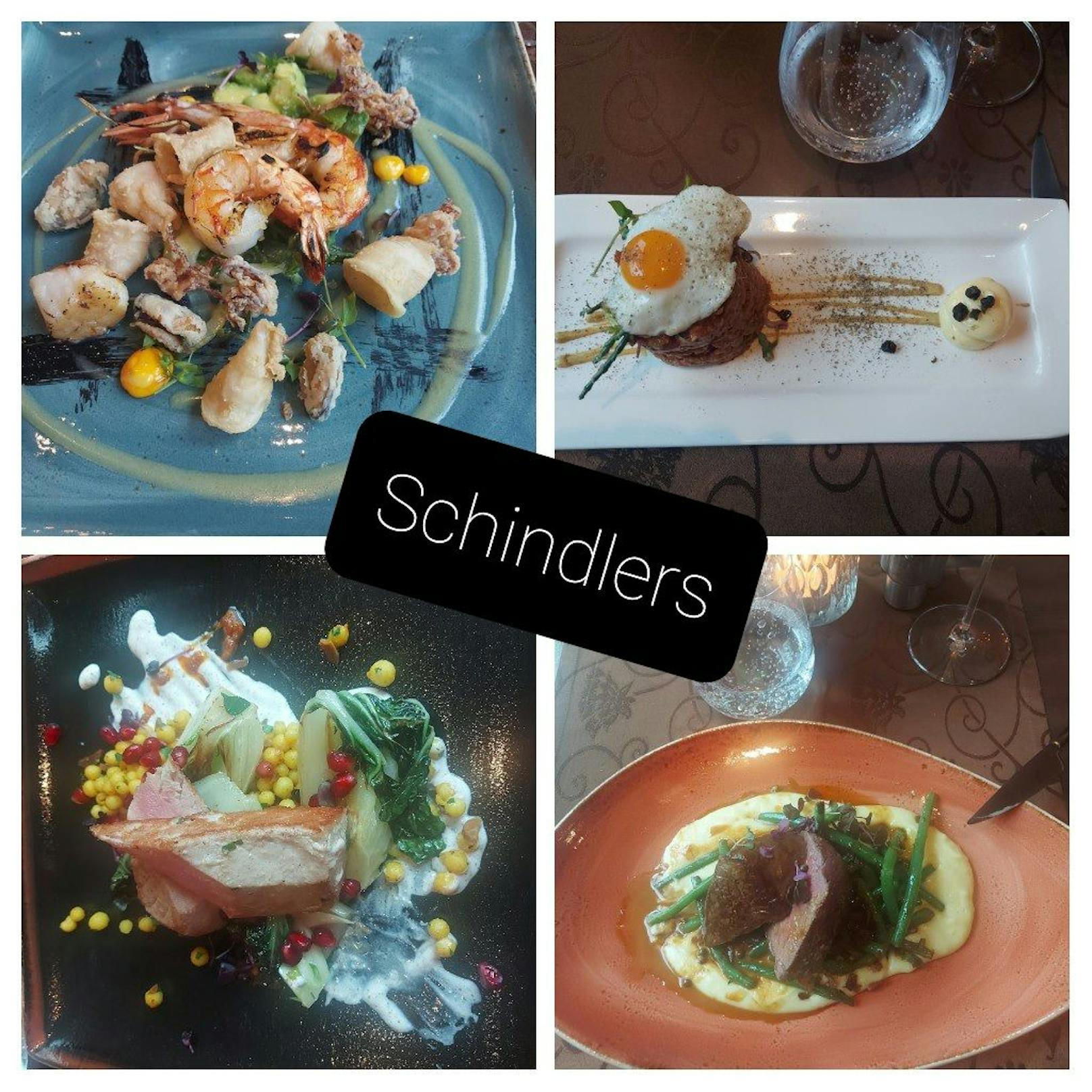 Am zweiten Tag genossen Gerhard und Priska ein Abendessen im Restaurant Schindlers.