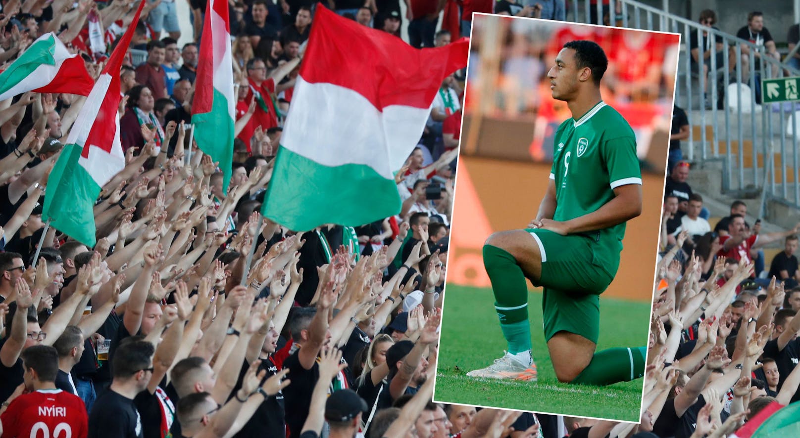 Ungarn-Fans pfeifen die Irland-Spieler aus
