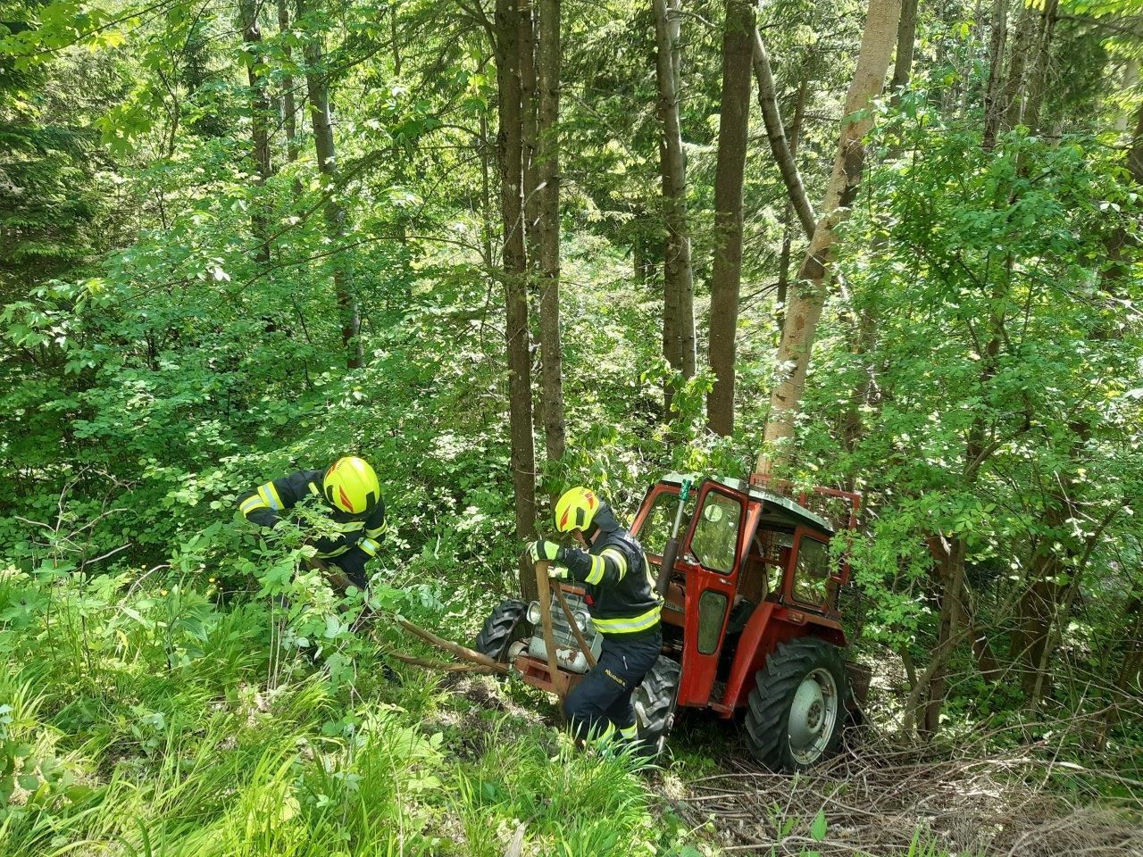 Der Lenker wurde bei dem Unfall schwer verletzt.