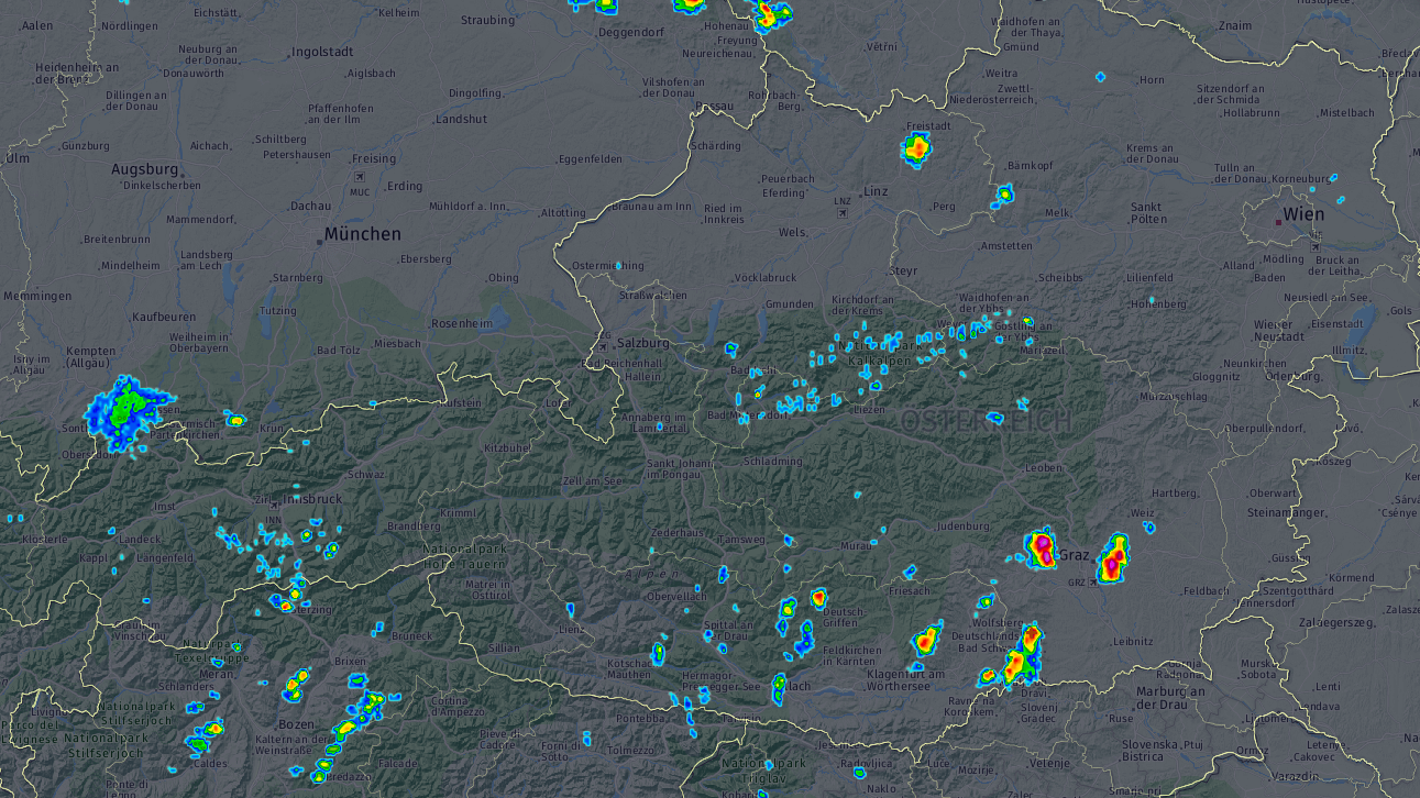 Radarbild von 11:05 Uhr