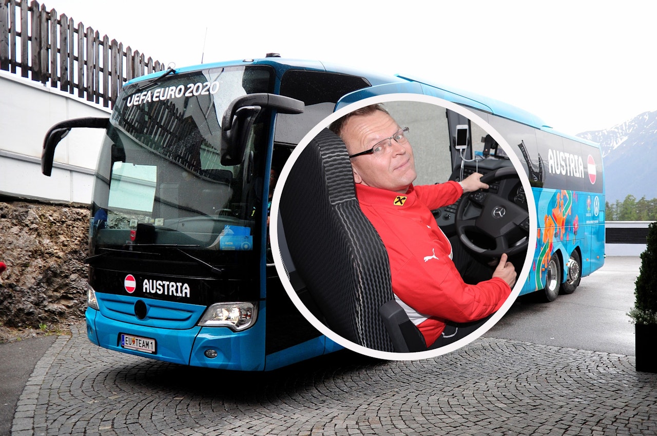 Heute.at - Wer sitzt wo im ÖFB-Bus? Chauffeur Kutsenits klärt auf