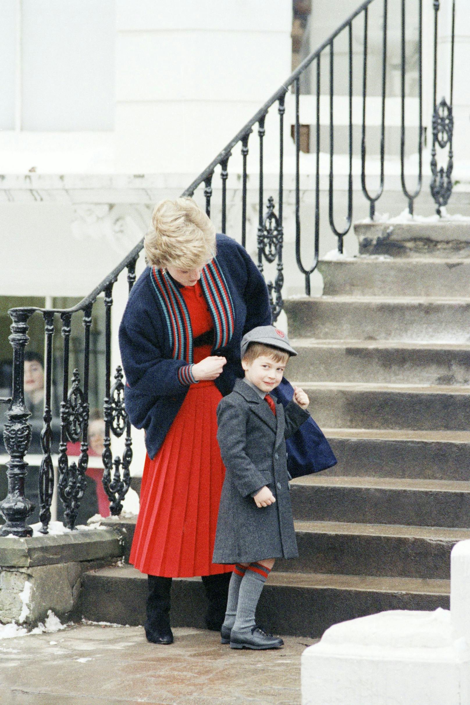 Prinz William an seinem ersten Schultag.