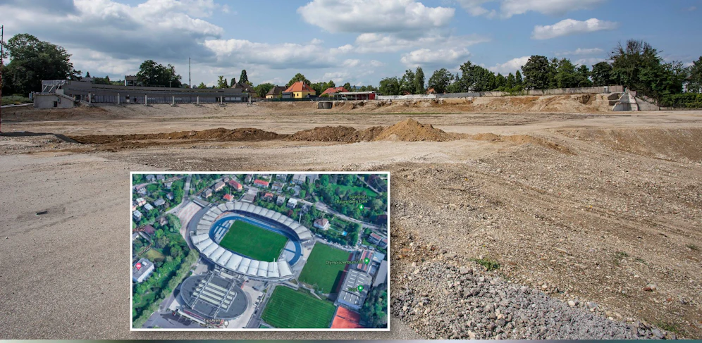 Das altehrwürdige Gugl-Oval ist längst abgerissen. Doch auf Google Maps ist davon noch nichts zu sehen.