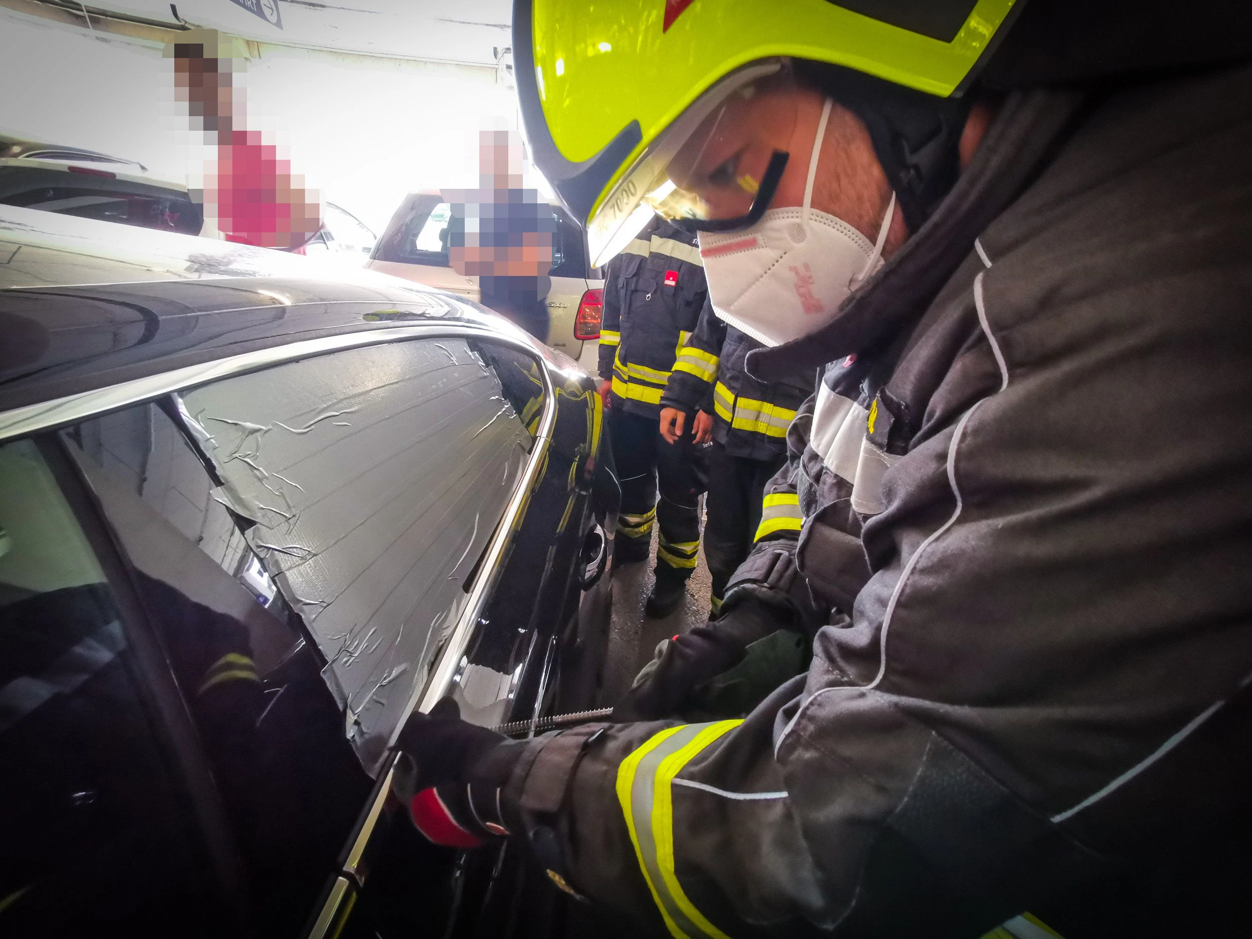 Die Feuerwehr im Einsatz.