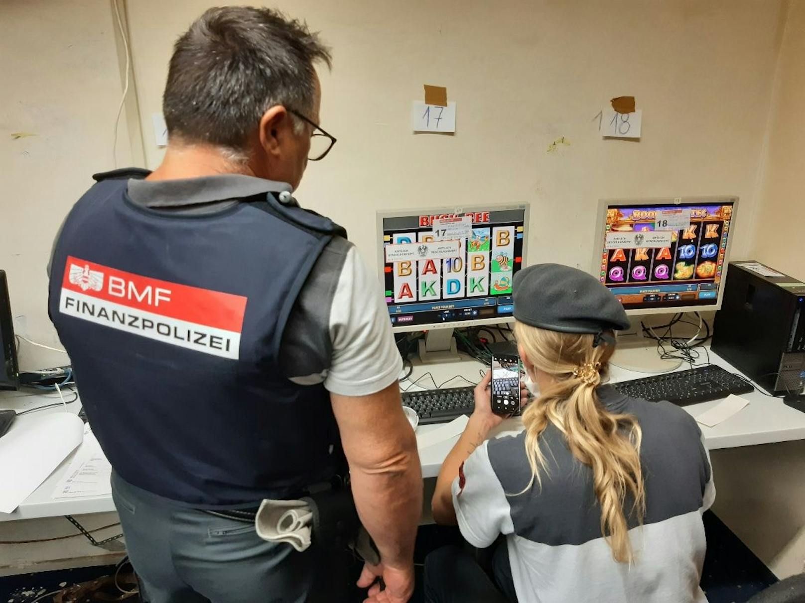  Finanzpolizei hebt illegale Glücksspielhölle in Wien Ottakring aus